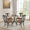 International Concepts Round Round 42 in. Dual Drop Leaf Dining Table with 4 Panel Back Chairs  in Hickory/Washed Coal K45-42DPT-C110-4 - alternate 4